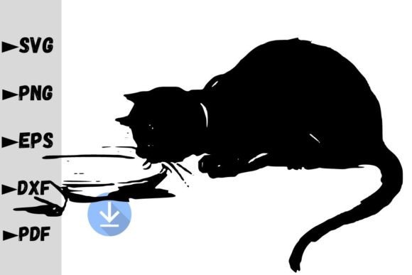 Black Cat Eating SVG: A Designer’s Take on a Playful Embroidery Asset