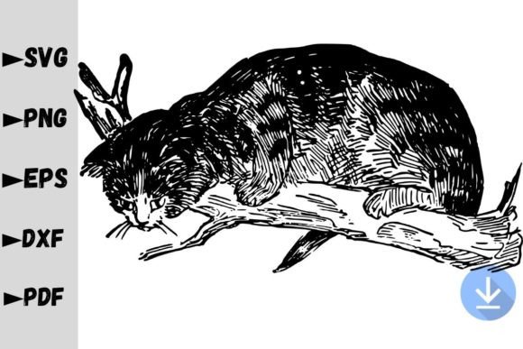 Black Cat SVG Silhouette for Embroidery Projects