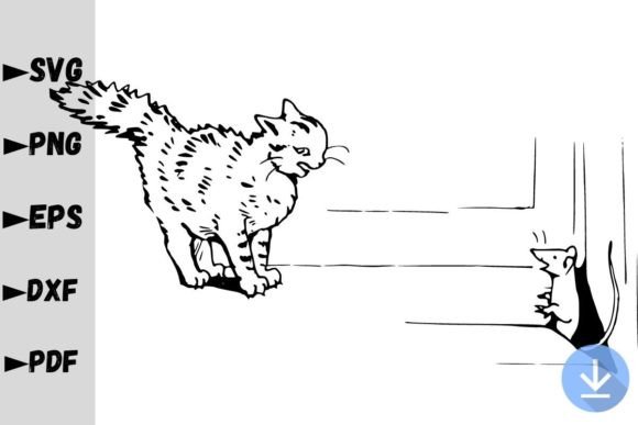 Cat Chasing Mouse SVG Design Review