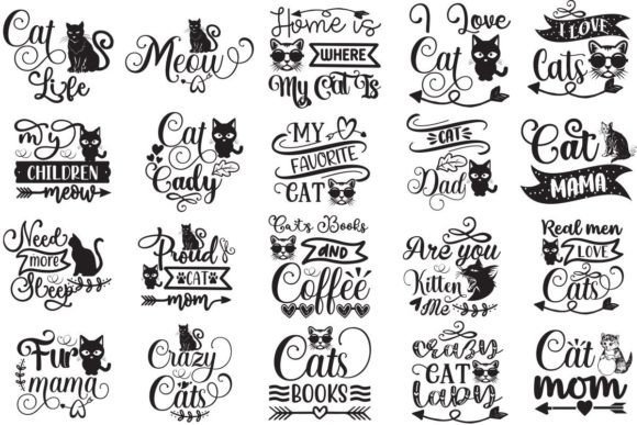 Cat Design SVG Bundle for Embroidery Projects
