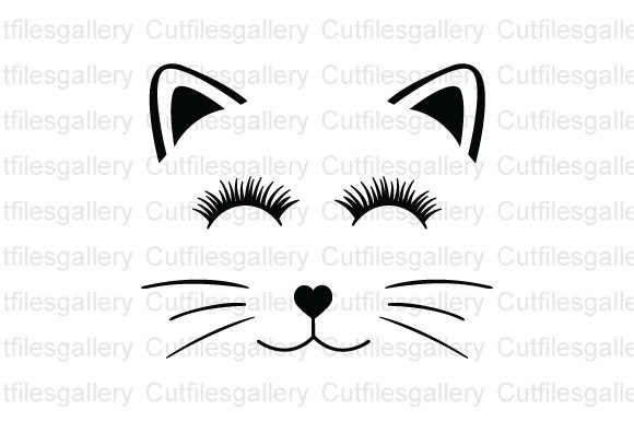 Cat Face SVG for Embroidery Projects