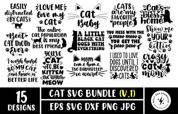 Cat SVG Bundle Volume 1 15 Designs Review