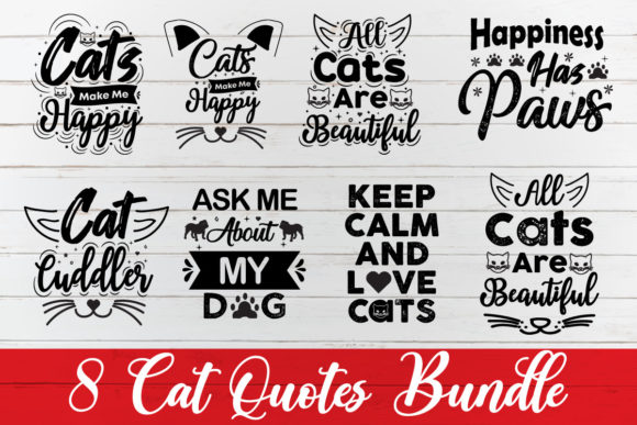 Cat SVG Quotes for Embroidery Projects