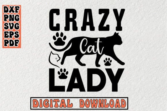 Crazy Cat Lady Svg for Embroidery Projects