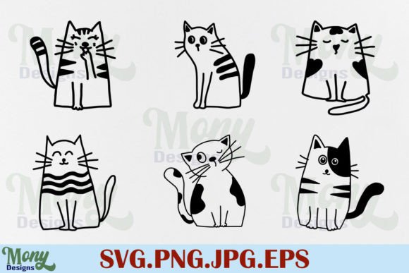 Cute Cat Svg Clipart for Embroidery Projects