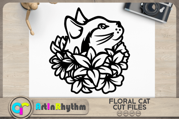 Floral Cat Svg Design Review for Embroidery Projects