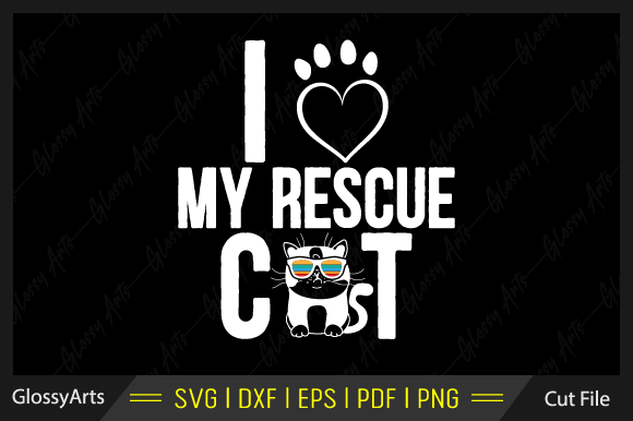I Love My Rescue Cat Svg Design Review