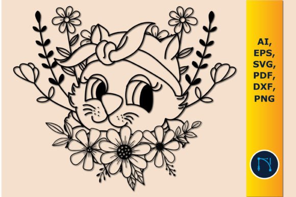 Paper Cut Floral Cat Svg Review