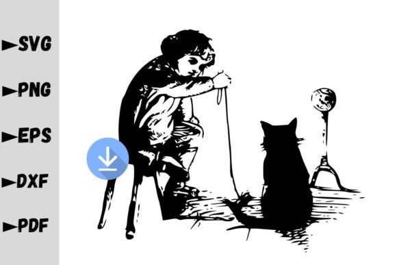 The Boy is Playing with the Cat SVG Review